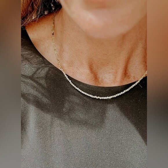 Green Beaded Necklace August Birthstone Necklace Peridot Gemstone Dainty Jewelry - Picture 11 of 16